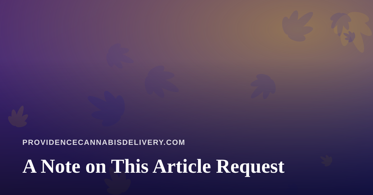 A Note on This Article Request