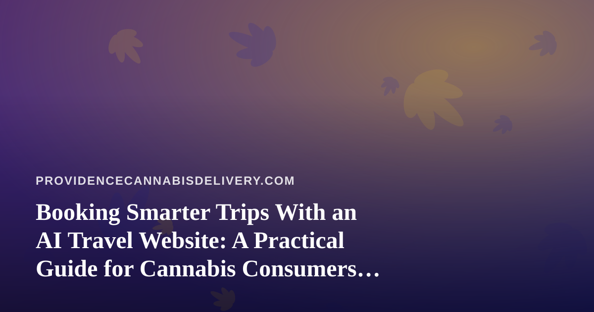 Booking Smarter Trips With an AI Travel Website: A Practical Guide for Cannabis Consumers Who Travel