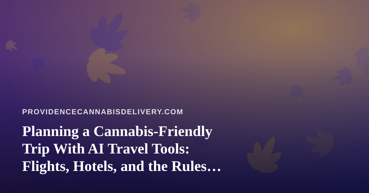 Planning a Cannabis-Friendly Trip With AI Travel Tools: Flights, Hotels, and the Rules That Still Apply